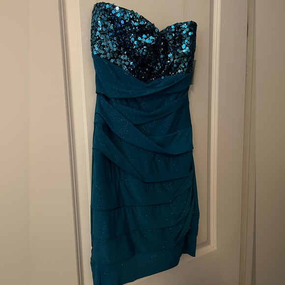 Ruby Rox Strapless Dress with Sequins - Picture 4 of 6